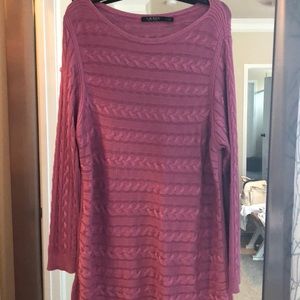 Beautiful purple cable knit sweater!